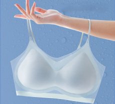 画像1: 接触冷感 ブラジャー 涼しいブラ 夏ブラ  育乳 吸水速乾 下着 インナー 冷感ブラ 涼しいブラジャー ノンワイヤー 夜用 暑さ対策 (1)