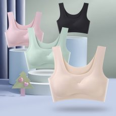 画像6: ナイトブラ シームレスブラ ブラジャー ノンワイヤー パッド付き 取り外し可能 スポーツブラ  (6)