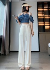 画像9: ズボン 美脚　ワイドパンツ　春パンツ卸販売工場 (9)